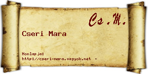 Cseri Mara névjegykártya